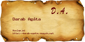 Darab Agáta névjegykártya